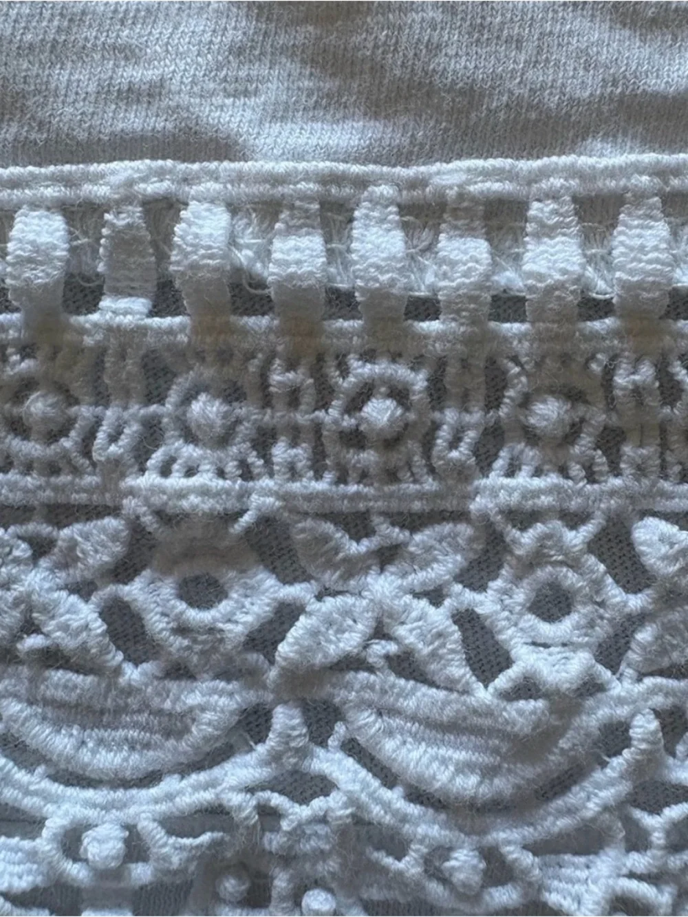 Carter's White Lace Trim Tank Top